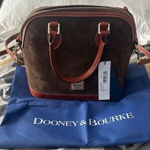 Dooney & Bourke Chocolate Brown Suede Satchel